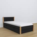 Einzelbett N02 mit Schublade Schwarz - Eiche - 100 x 180 cm