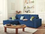 Ecksofa DELLIA Indigoblau