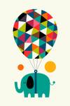 Tableau enfant hot air balloon jumbo 40 x 60 cm