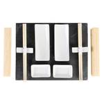 Sushiset 11er Set Schwarz - Keramik - 31 x 25 x 4 cm