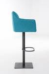 Tabouret de bar Damaso Turquoise - Noir