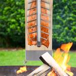 Flammlachsbretter aus Tannenholz 2er Set Braun - Silber - Holzwerkstoff - Metall - 20 x 57 x 6 cm