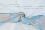 Vorhang blau-beige Streifen Blau - Textil - 140 x 245 x 1 cm