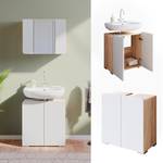 Waschtischunterschrank Elvina Sonoma/W Weiß - Holzwerkstoff - 58 x 61 x 33 cm