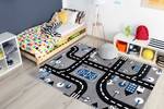 Tapis Petit City Ville Rue Gris 200 x 290 cm