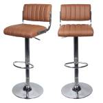 Tabouret de bar Houston (Lot de 2) Marron foncé