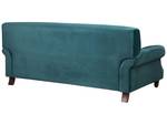 2-Sitzer Sofa EIKE Blau - Eiche Dunkel - Petrol