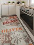 Tapis de couloir cuisine Kitchen Orange - Textile - 80 x 1 x 200 cm
