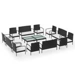 Garten-Lounge-Set (16-teilig) 3012365-2 Schwarz - Weiß - Anzahl Teile im Set: 16