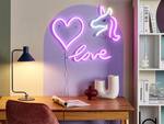 Neonlampen SUSIE 3-tlg Pink - Kunststoff - 45 x 34 x 2 cm