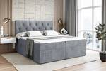 Boxspringbett ROMAN Grau - Breite: 200 cm - H4