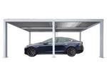 Carport L46 Weiß - Metall - 583 x 220 x 301 cm