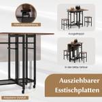 Esstisch-Set VH33452(3-teilig) Braun - Holzwerkstoff