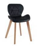 Chaises scandinaves FATI (lot de 4) Noir - Lot de 4