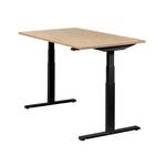 Höhenverstellbarer Tisch Easydesk Wildeiche Dekor - Breite: 140 cm - Schwarz