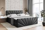 Boxspringbett MILTIO-Z Hochglanz Schwarz - Breite: 120 cm - H4