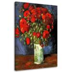 Bild roten Mohnblumen Vase Gogh Van mit