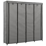 Kleiderschrank mit 4 Fächern V119 Grau - Metall - 45 x 170 x 175 cm