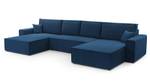 Polstersofa in U-Form MANGUSSI U Blau - Dunkelblau