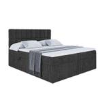 Boxspringbett MIAMI Schwarz - Breite: 180 cm - H3