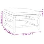 Gartenhocker 3028341-7 Grau - Bambus - 55 x 30 x 65 cm