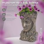 Pflanztopf Frauenkopf 21x16x32cm Bronze