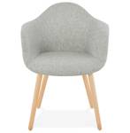 Fauteuil RAMBLA Gris - Bois massif - 62 x 80 x 62 cm