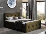 Boxspringbett Crystal Lux Khaki - Breite: 187 cm