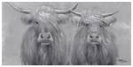 Acrylbild handgemalt Durch dick und dünn Grau - Massivholz - Textil - 120 x 60 x 4 cm