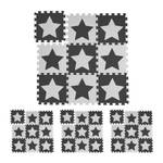 Sterne Puzzlematte x wei脽-grau 36