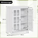 Badezimmerschrank VH32874ITDE Weiß - Holzwerkstoff - 30 x 80 x 60 cm