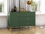 Buffet FORT SB120 1D3D Vert - Bois manufacturé - Matière plastique - 120 x 85 x 40 cm