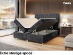 Boxspringbett Aston Schwarz - Breite: 140 cm - H4