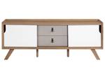 Meuble TV ACTON Marron - Blanc - Bois manufacturé - 147 x 56 x 42 cm