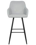 Tabouret de bar CASMALIA Noir - Gris - Gris lumineux