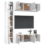 TV-Schrank 7er Set D506 Weiß - Holz teilmassiv - 35 x 40 x 100 cm