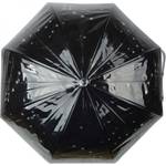 Parapluie transparent noir Etoiles Métal - 83 x 82 x 83 cm