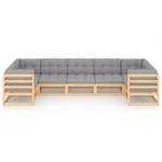 Garten-Lounge-Set (7-teilig) 3009773-2 Grau - Holz