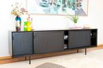 Sideboard Hevaya Schwarz - Holz teilmassiv - 45 x 69 x 220 cm