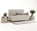 Boxspringbett Demi Beige - Grau - H2 - Tiefe: 80 cm