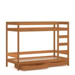 Etagenbett Massivholz 200x90 Teak Teak Dekor - 97 x 207 cm