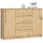 Commode K140 2T 4S CLP Imitation chêne clair