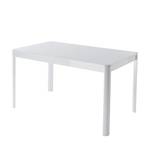 Table à manger DAVIA Blanc - Bois manufacturé - 80 x 76 x 140 cm