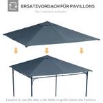 Pavillondach 84C-141GY Glas Grau