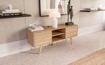 TV-Schrank Solid Naturfaser - Massivholz