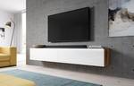 FURNIX meuble tv BARGO sans LED Marron - Blanc - Bois manufacturé - 180 x 34 x 32 cm