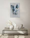 Acrylbild handgemalt Crystal World Blau - Grau - Massivholz - Textil - 60 x 90 x 4 cm