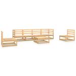 Salon de jardin (lot de 7) 3009896-1 Marron - Bois