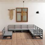 Gartenmöbel-Set (9-teilig) 3009843-1 Grau - Massivholz - Holzart/Dekor - 70 x 67 x 70 cm