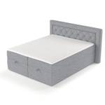 Premium Boxspringbett Jayleen Grau - Breite: 200 cm